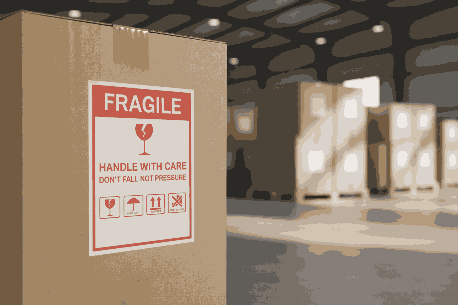 Fragile Custom Printed Labels for Logistics