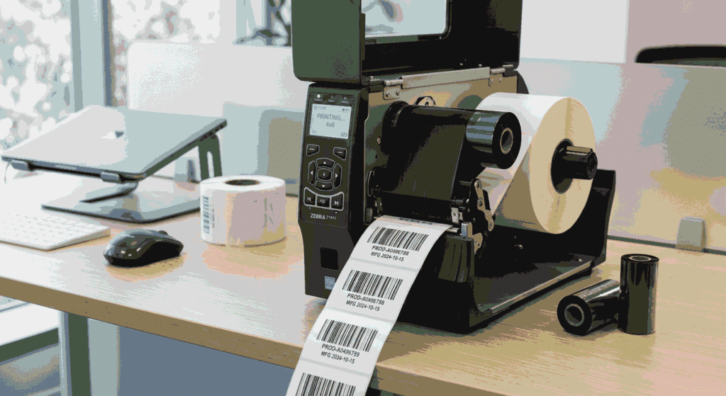 barcode label printing process